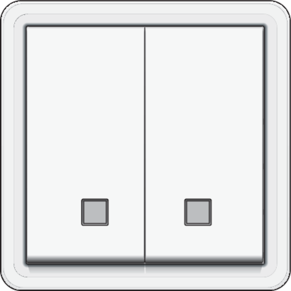 Niko 701-35105: Spuitwaterdichte, verlichtbare dubbele drukknop 10 A/250 Vac met 2 N.O.- of N.G.-contacten met insteekklemmen, wit - Image 2