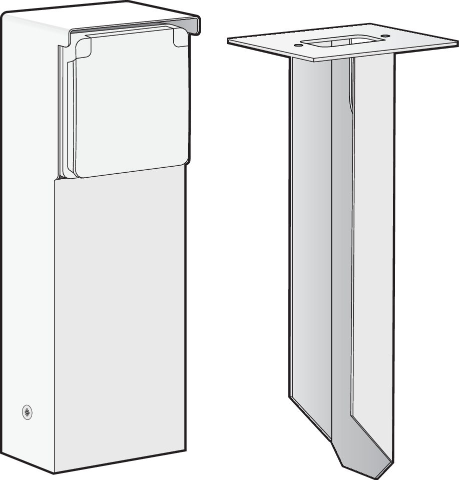 Niko 701-36615: Spuitwaterdichte tuinpaal met enkelvoudig stopcontact, penaarde en grondpin, wit - Image 2