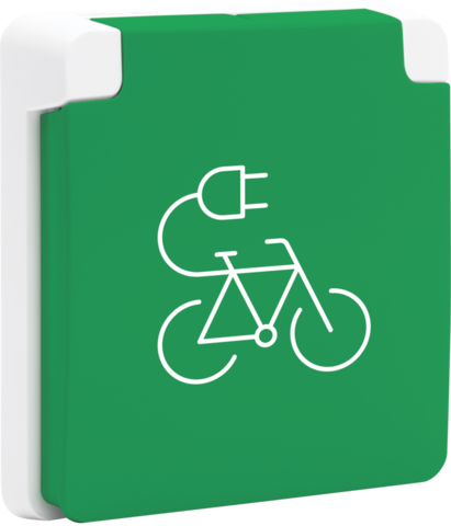 Spuitwaterdicht fietsoplaadpunt 16 A/250 Vac met penaarde, b