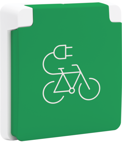 Spuitwaterdicht fietsoplaadpunt 16 A/250 Vac met penaarde, b