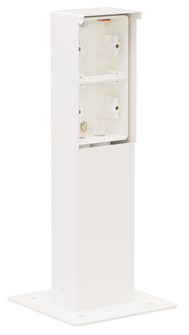 Spuitwaterdichte tuinpaal met grondplaat voor twee Niko Hydr