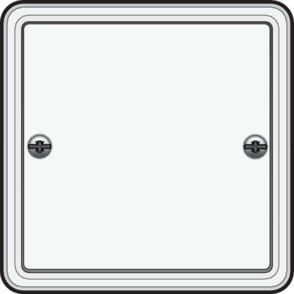 Niko 701-38500: Spuitwaterdichte blindplaat, wit. - Image 2