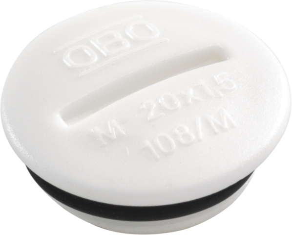 Spuitwaterdichte M20-blindstop, white