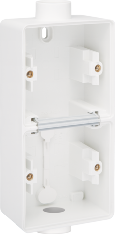 Spuitwaterdichte dubbele verticale opbouwdoos met twee enkel