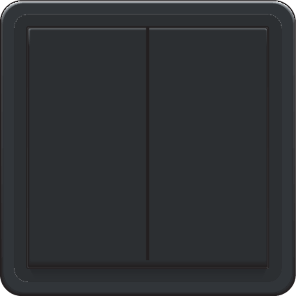 Niko 761-35005: Spuitwaterdichte, niet-verlichtbare dubbele drukknop 10 A/250 Vac met 2 N.O.- of N.G.-contacten, met insteekklemmen, zwart - Image 2