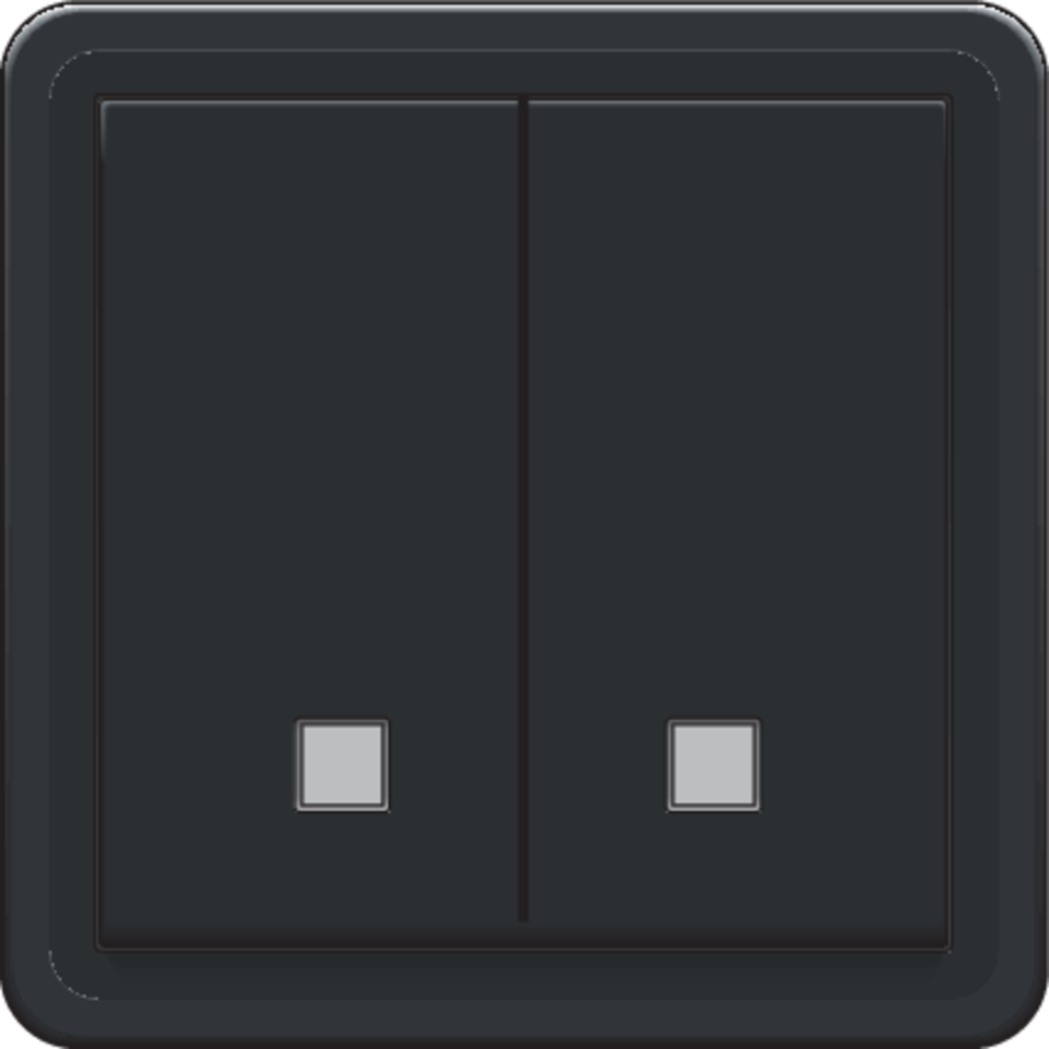 Niko 761-35100: Spuitwaterdichte, verlichtbare dubbele drukknop 10 A/250 Vac met 2 N.O.- of N.G.-contacten, met schroefklemmen, zwart - Image 2