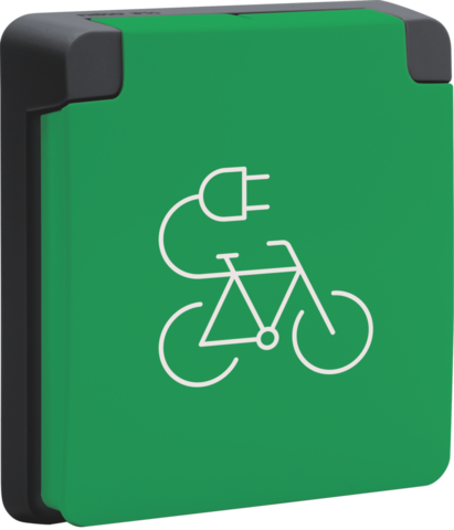 Spuitwaterdicht fietsoplaadpunt 16 A/250 Vac met penaarde, b