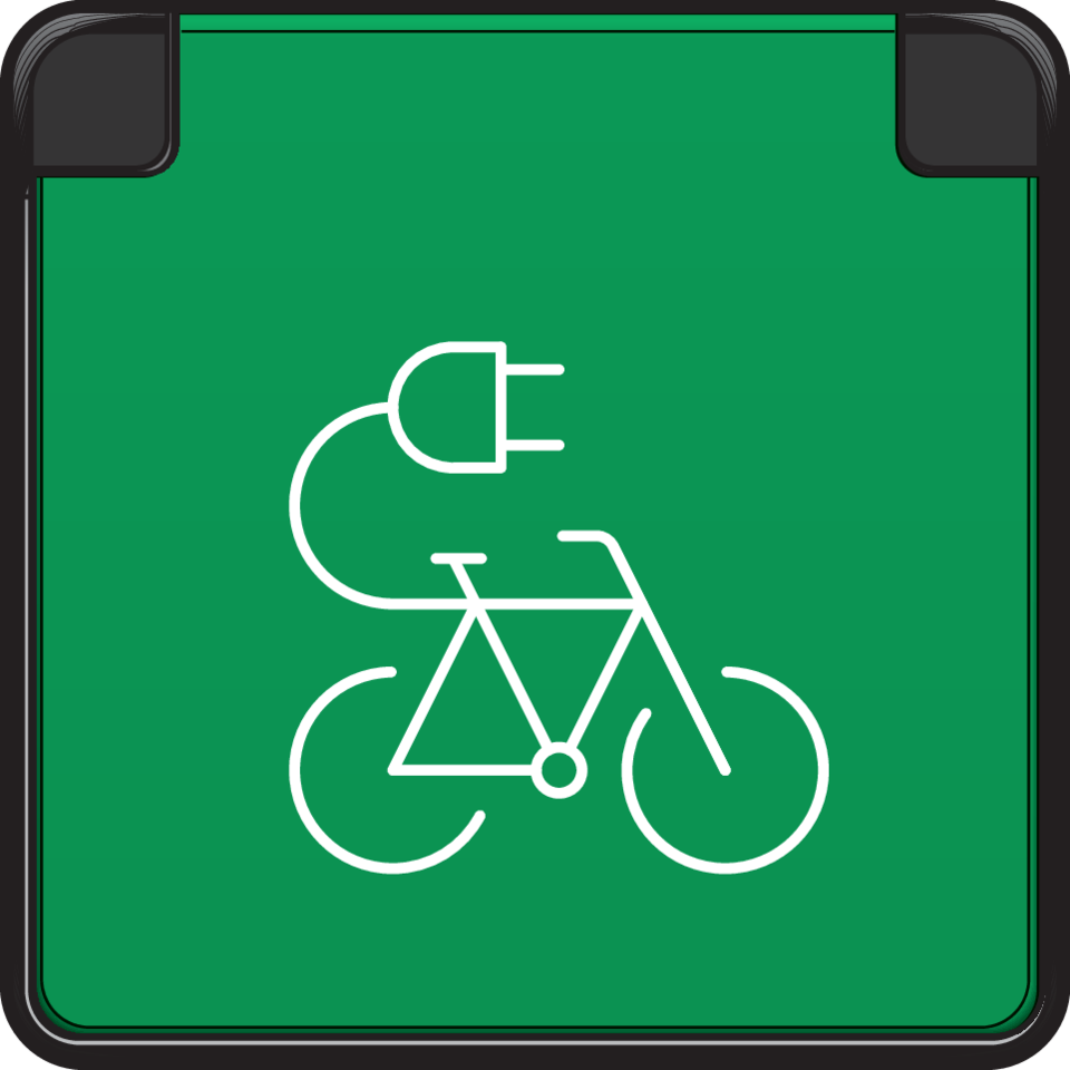 Niko 761-36670: Spuitwaterdicht fietsoplaadpunt 16 A/250 Vac met penaarde, beschermingsafsluiters en met schroefklemmen, zwart - Image 2