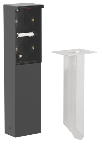 Spuitwaterdichte tuinpaal met grondpin voor twee Niko Hydro