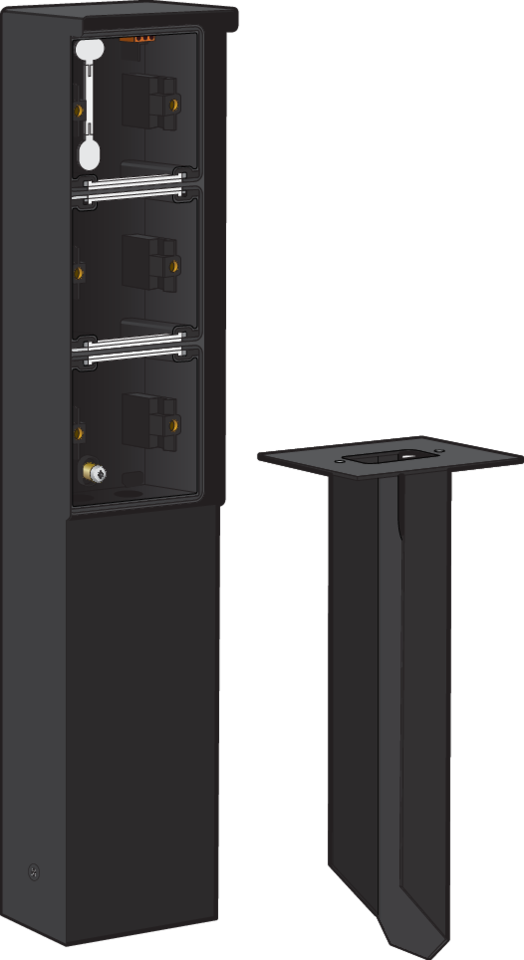 Niko 761-36830: Spuitwaterdichte tuinpaal met grondpin voor drie Niko Hydro functies, zwart - Image 2