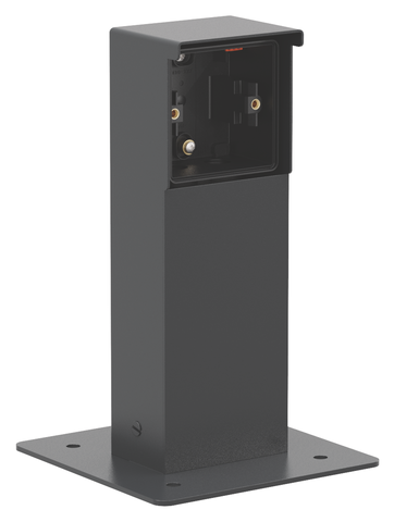 Spuitwaterdichte tuinpaal met grondplaat voor één Niko Hydro