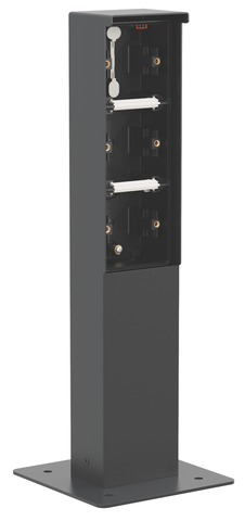 Spuitwaterdichte tuinpaal met grondplaat voor drie Niko Hydr