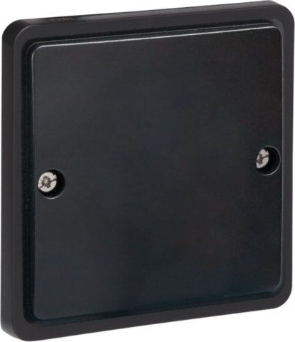 Spuitwaterdichte blindplaat, zwart.