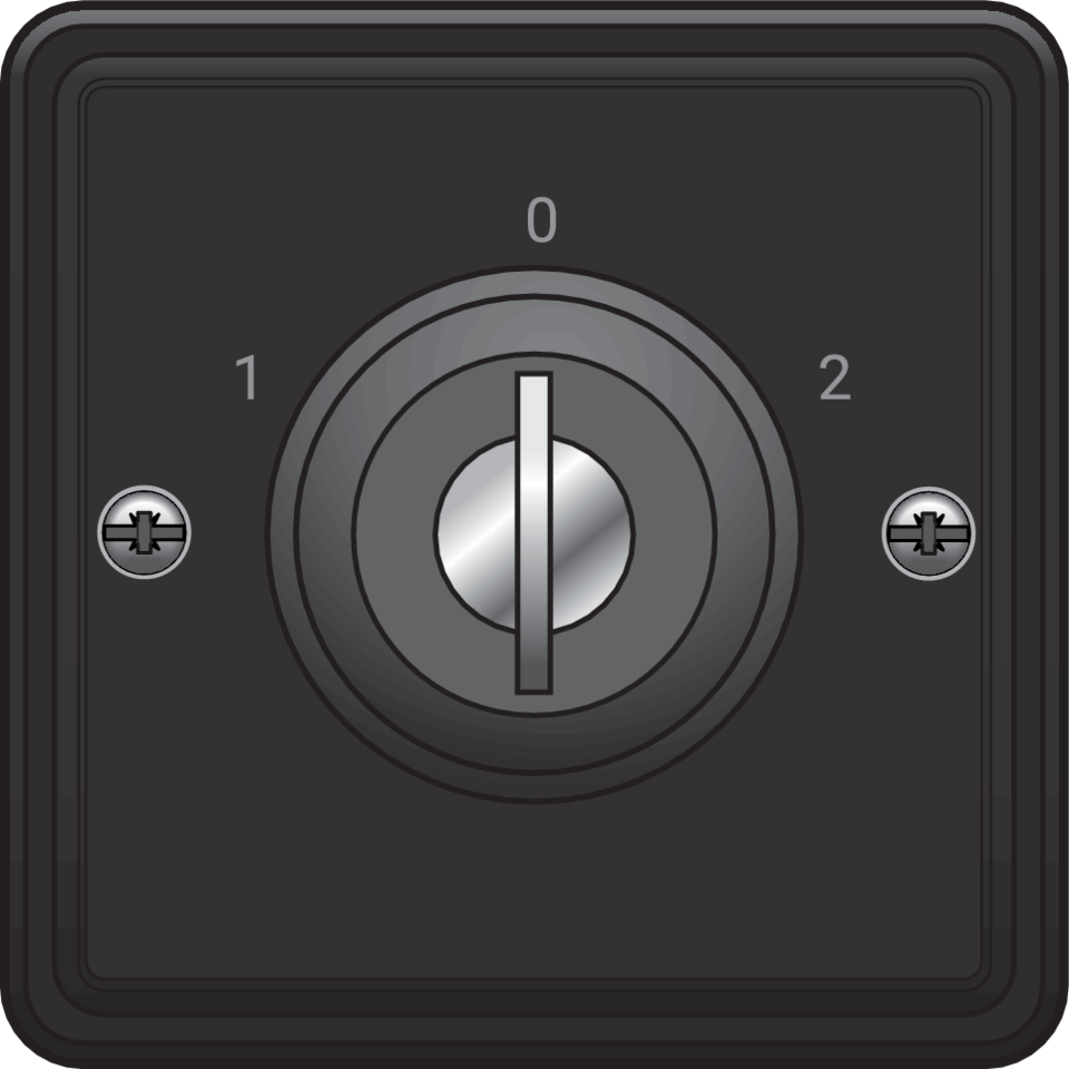 Niko 761-38800: Spuitwaterdichte sleutelschakelaar 16 A met schroefklemmen, zwart - Image 2