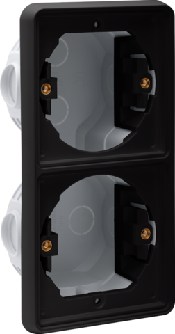 Spuitwaterdichte tweevoudige verticale inbouwdoos voor twee