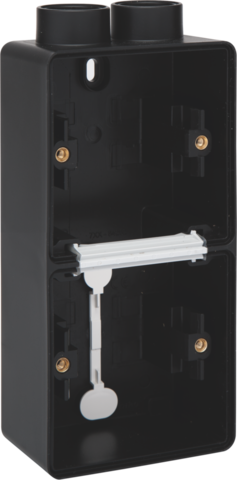 Spuitwaterdichte dubbele verticale opbouwdoos met één tweevo