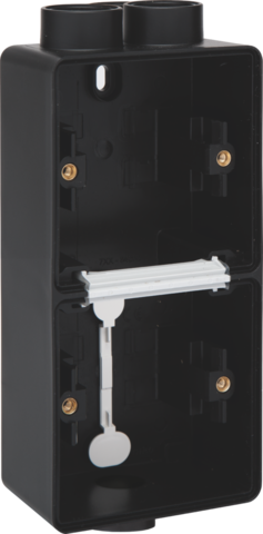 Spuitwaterdichte dubbele verticale opbouwdoos met één tweevo