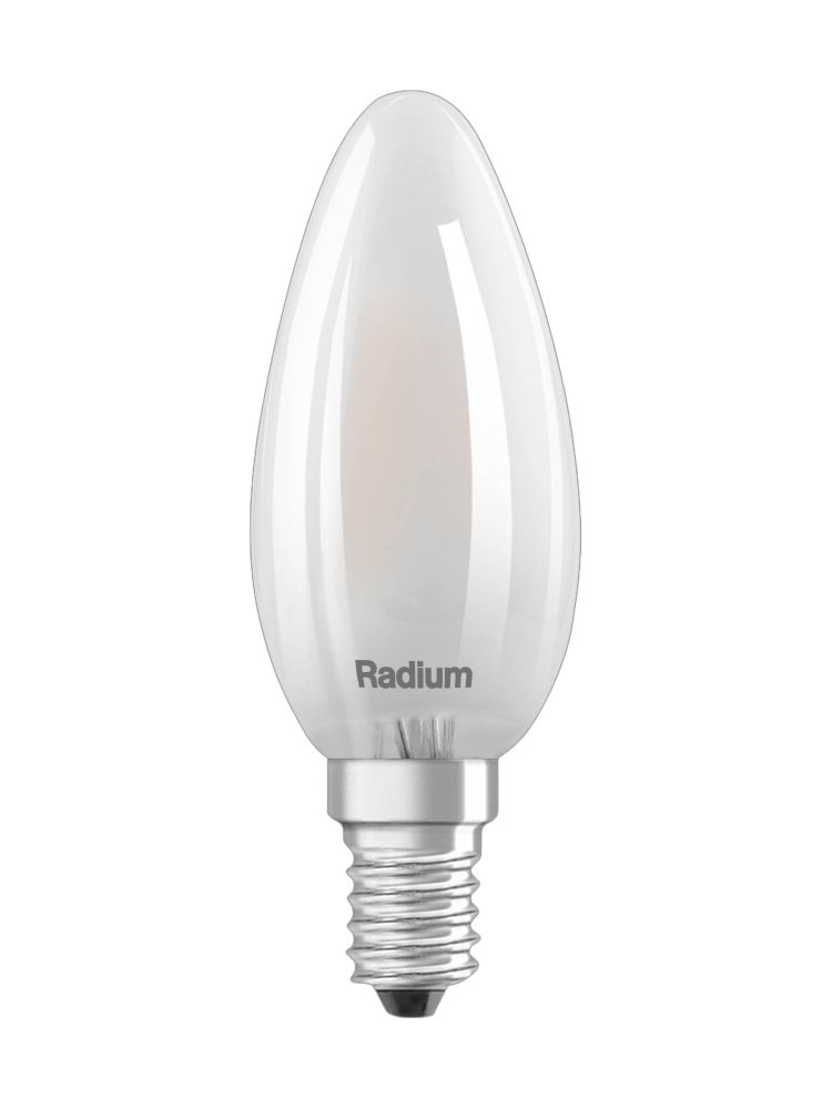 Radium RA43518710: LED Star Candle, RL-C60 DIM 6,5W/230/827/F/E14 - LED candle lamp for exchange with incandescent lamps, coated, dimmable, base E14. LED light does not contain UV or IR radiation - RA187100