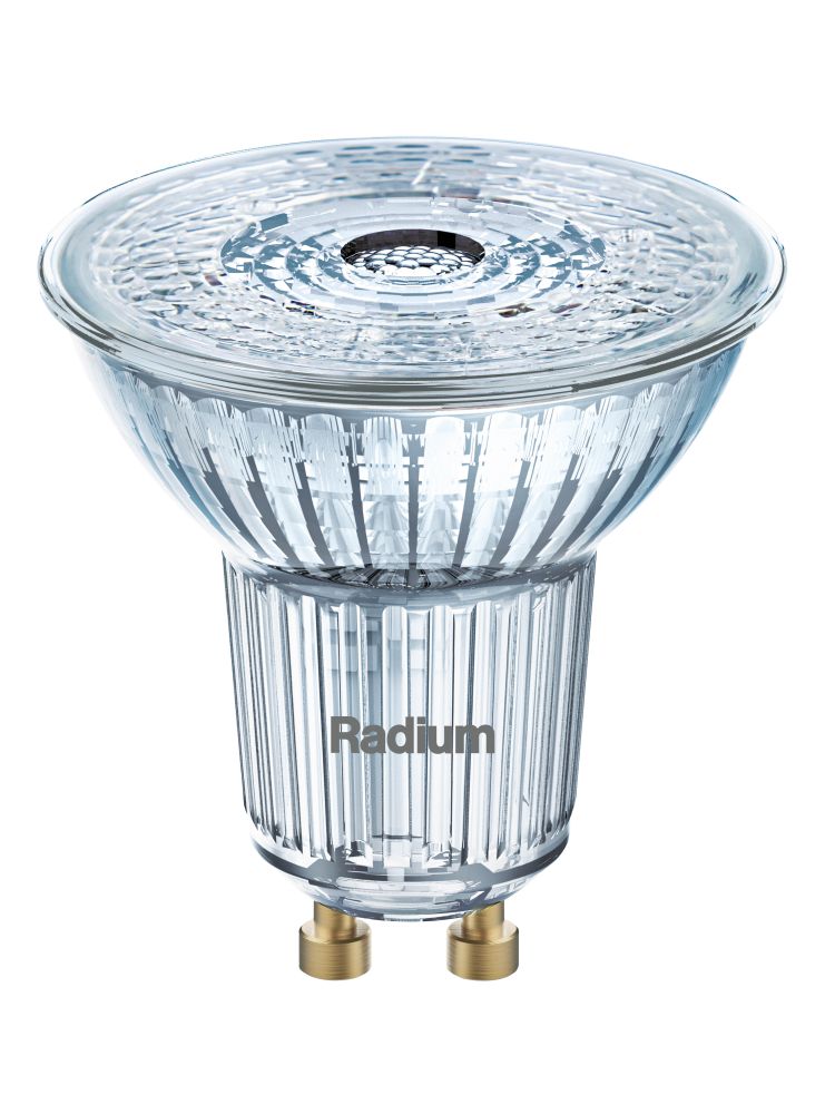 Radium RA43519198: LED Star PAR16, RL-PAR16 80 DIM 840/WFL/GU10 - PAR16-LED for exchange with halogen lamps, neutral white light, glass bulb, dimmable, base GU10. LED light does not contain UV or IR radiation - RA191985
