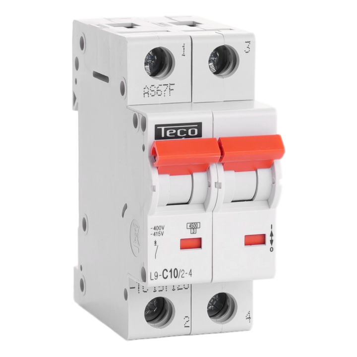 Teco L9C1024: AUTOMAAT 4,5KA C 2P 10A