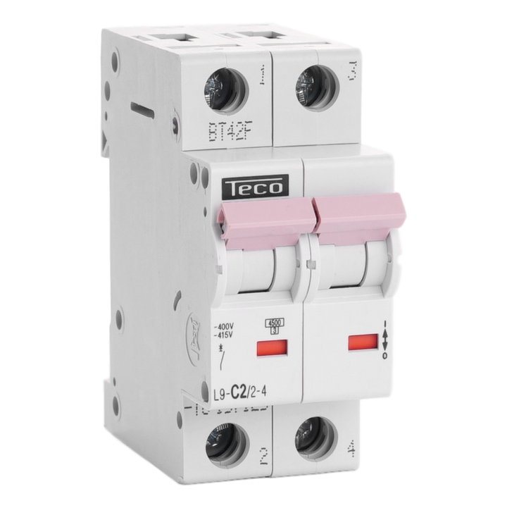 Teco L9C224: AUTOMAAT 4,5KA C 2P 2A