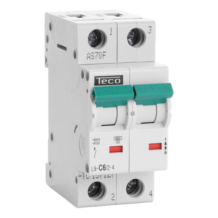 Teco L9C624: AUTOMAAT 4,5KA C 2P 6A
