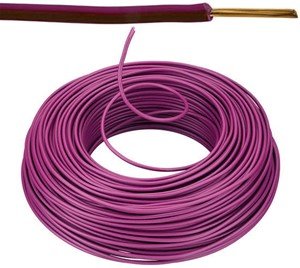 VOB 2,5mm² paars – H07V-U 2,5mm² 750V Eca – 100m