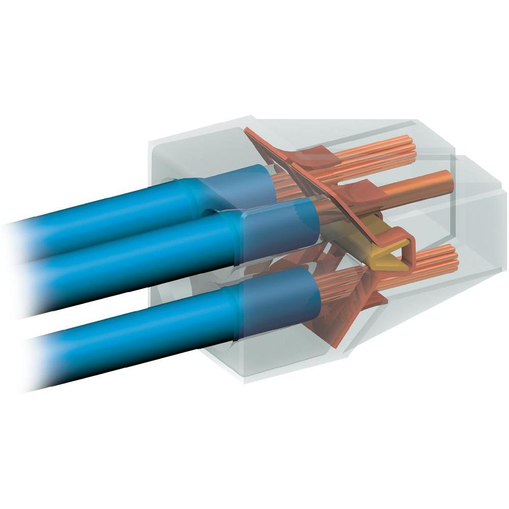 WAGO 773-173: Verbindingsklem - Massief: 2.5-6 mm² Aantal polen: 3,   1 stuks,   Transparant, Rood - Image 2